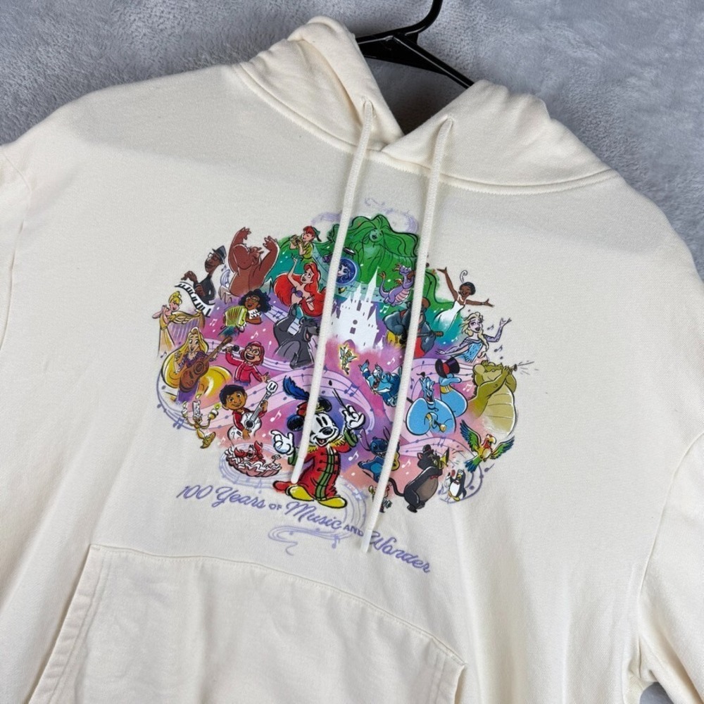 Disney 100 Hoodie Large Mickey Music And Wonder Hooded Sweatshirt